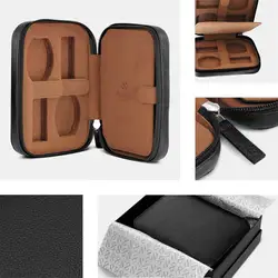 Wallet 4 watches BOUVERET - Black/Brown inside