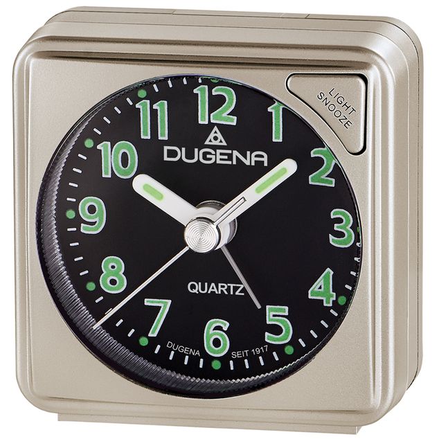 * DUGENA Vekkerur /6x6/Snooze/Beep alarmLys/Beige