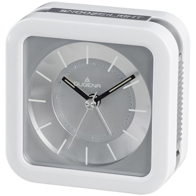DUGENA Vekkerur /10x10/Sweep/Beep alarm/Snooze/Lys/Grå