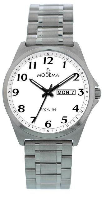 Modema MD6004.11 Ø38 Stål /Hvit skive tall/Lenke
