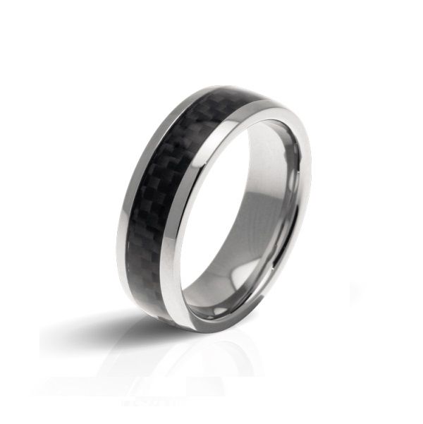 RB RING HYBRID SS/CARBON BLACK  Ø68 Acier 8mm