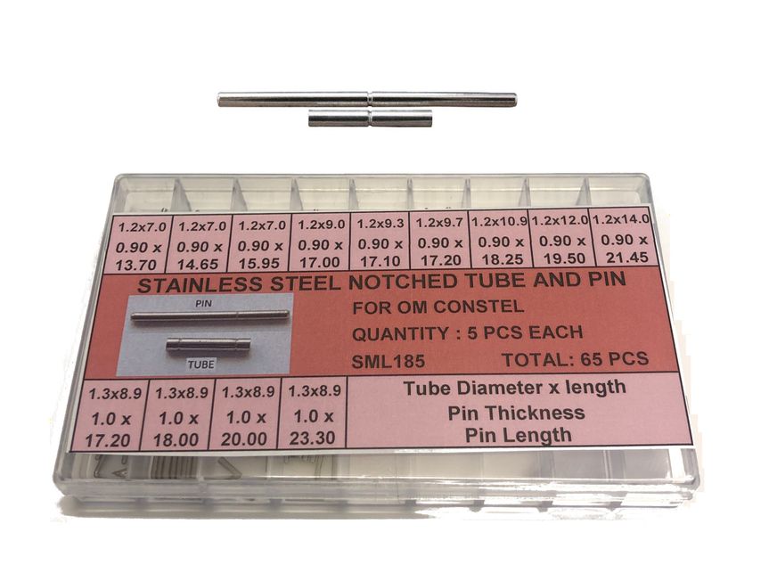 Stainless Steel Notched Tube & Pin Assorment
