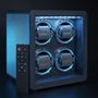 Leanschi watch winder 4 slots/blue saffino