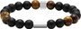 RB Zen bracelet 8mm beads in black agate tiger's eyes quar