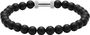 RB Zen bracelet 6mm beads in black agate and knurled steel