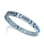 RB Bracelet Steel/Cable MARINA 8mm Bicolor IP Ice blue 21cm